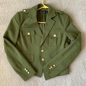 New York & Company Olive Green Military Blazer